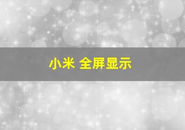 小米 全屏显示